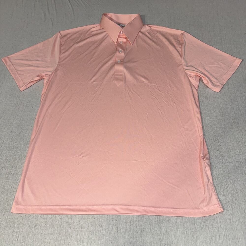 Collars and Co Golf Polo Solid Pink Size X-Large Preppy NWOT